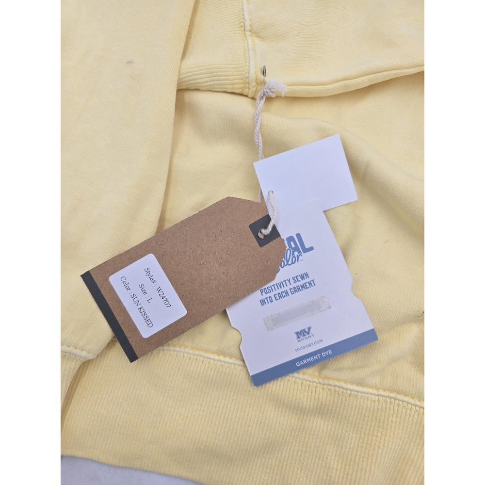 MV Sport Sunkissed Yellow Hoodie Adult Large Womans Has Imperfections See Photos - Picture 4 of 13